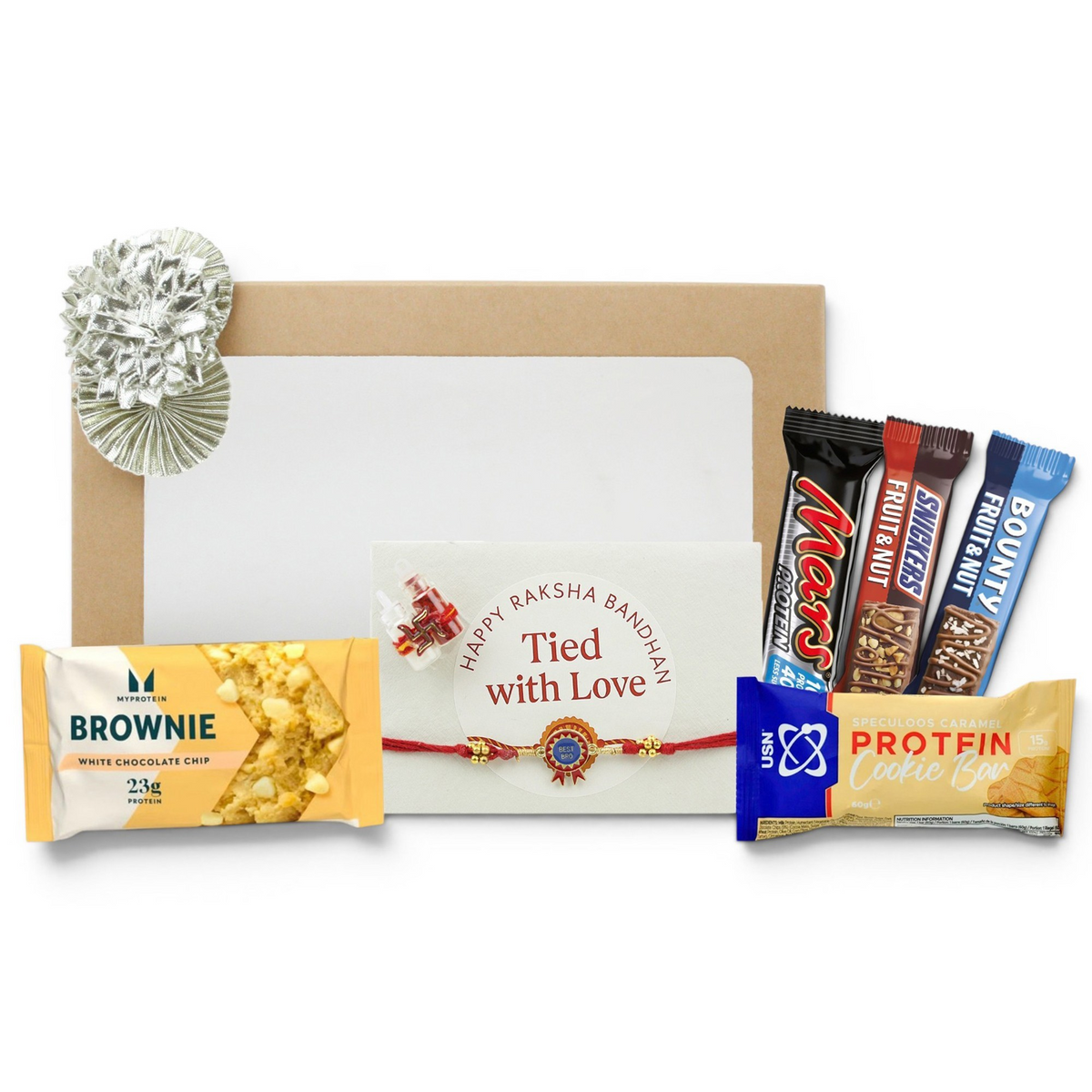Emartbuy Rakhi Gift Hamper — Protein Bars and Best Bro Band for Brother