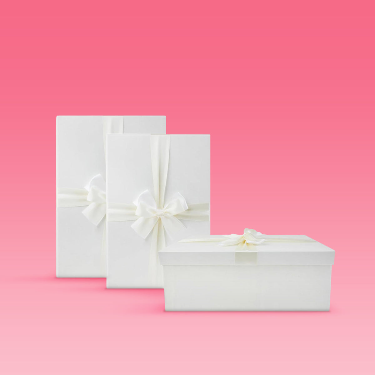 Luxury Oversized Ivory Gift Boxes - Set of 3