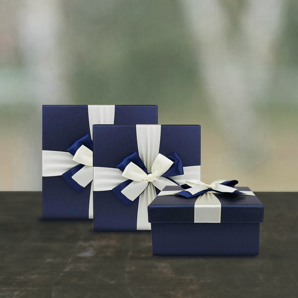 Luxury Blue Gift Boxes - Set of 3