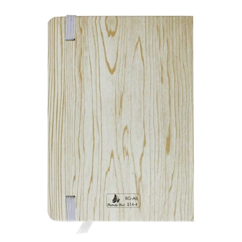 A7 Wood Effect Notebook - Metallic Gold