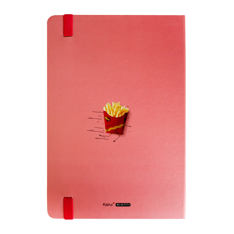 A5 Fast Food Notebook - Pink/Red
