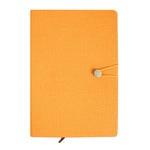 A5 PU Leather Hardbound Notebook - Orange