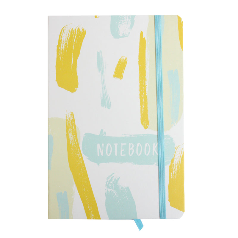 A5 Painted Notebook - White/Yellow