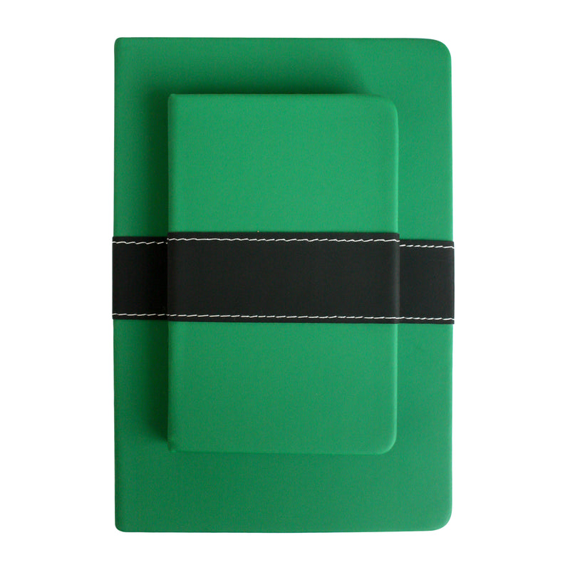 A5 & A6 PU Leather Hardbound Notebook - Green