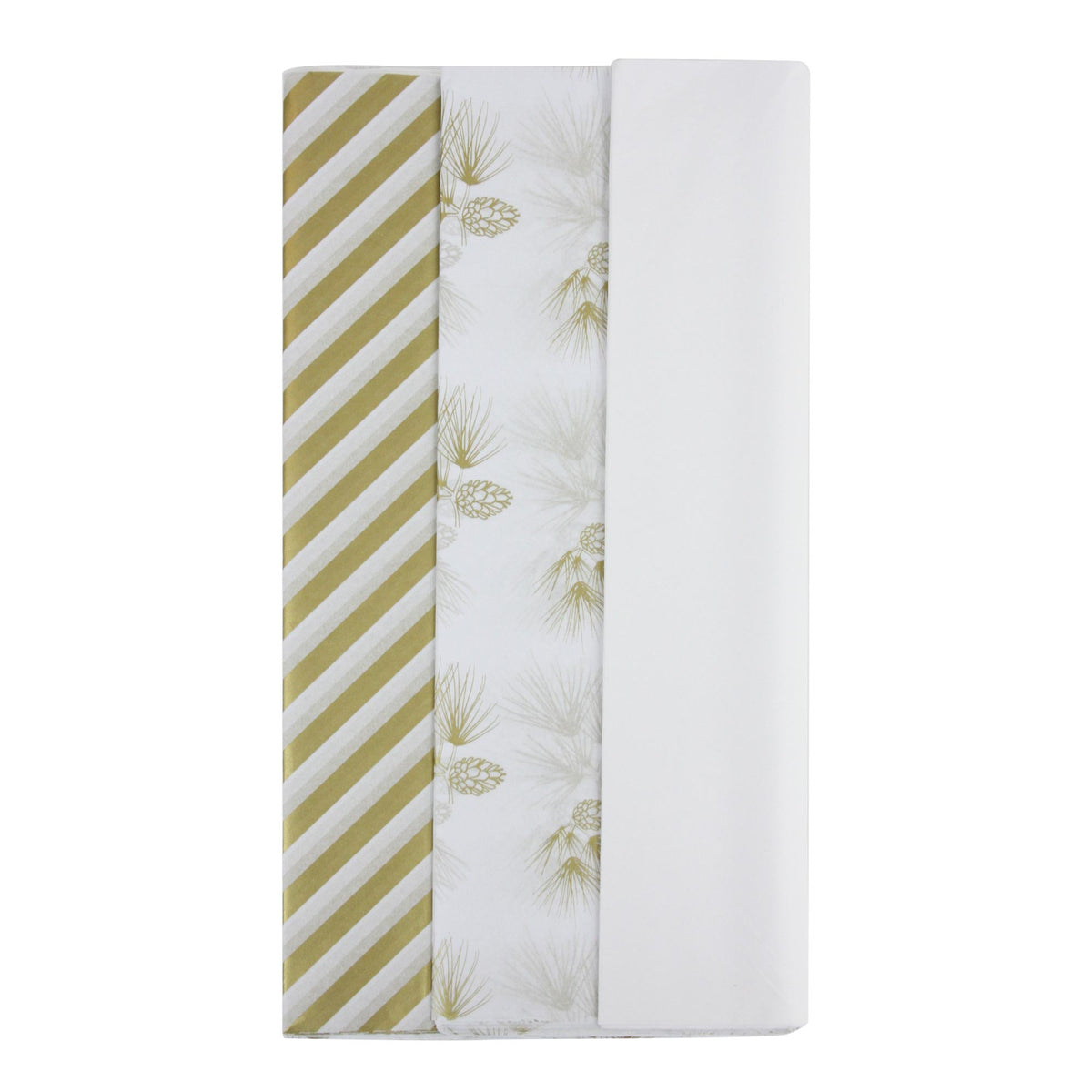 Gold and White Tissue Paper - Pack of 2