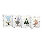 Marble Print Triangles Gift Bag - Set of 4