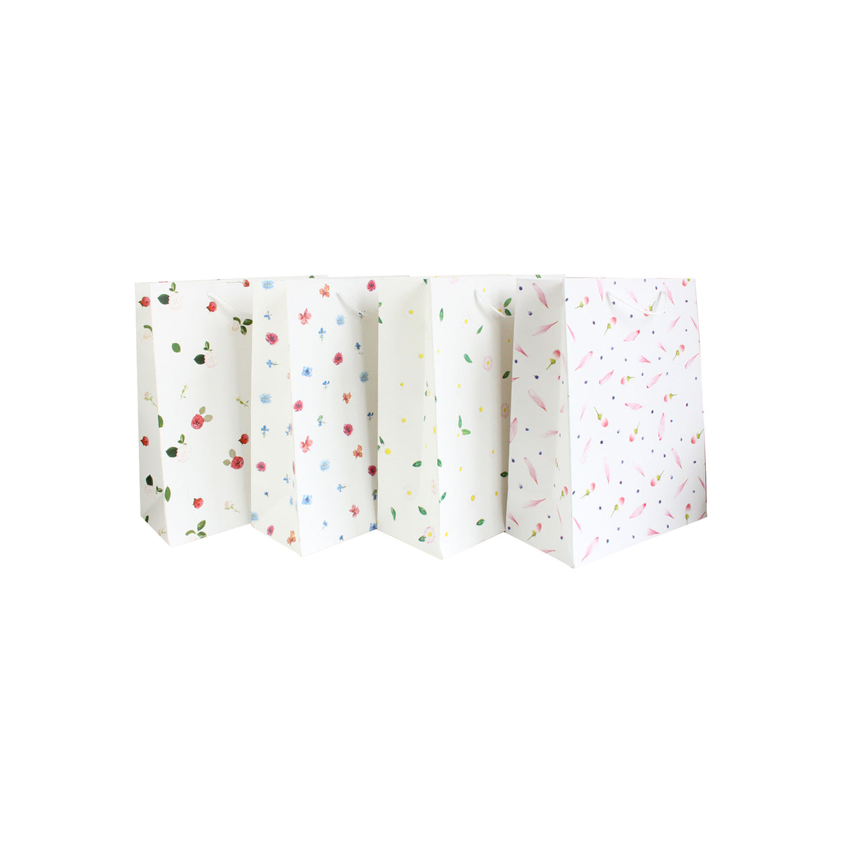 Floral Print Gift Bag - Set of 4