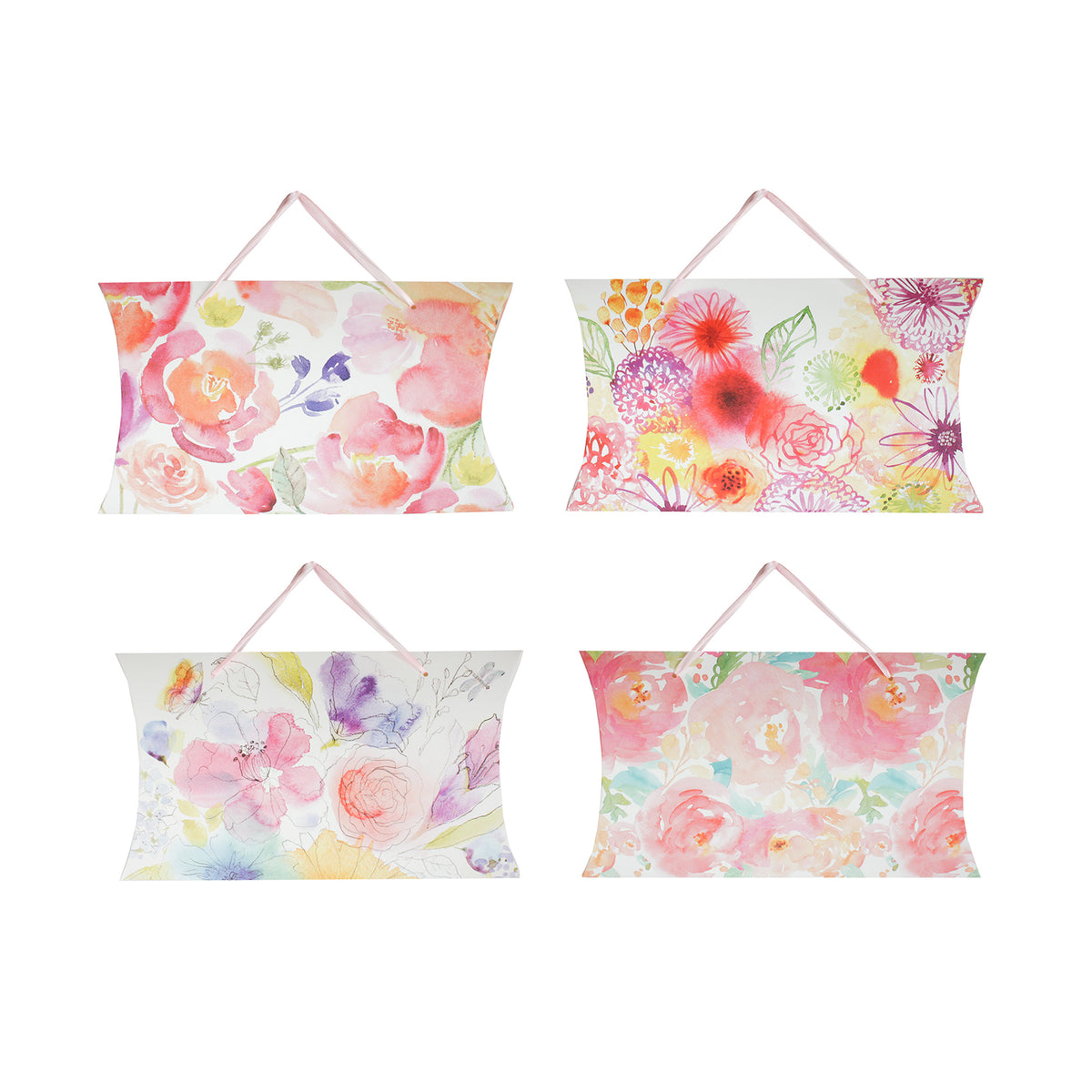 Floral Pillow Gift Bag - Set of 4