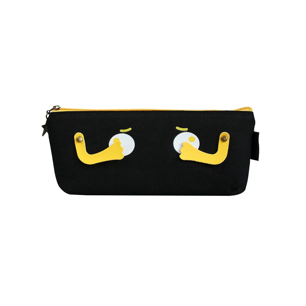 Eyes Fabric Pencil Case - Black