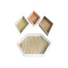 Hexagonal Wooden Tray - Pack of 4