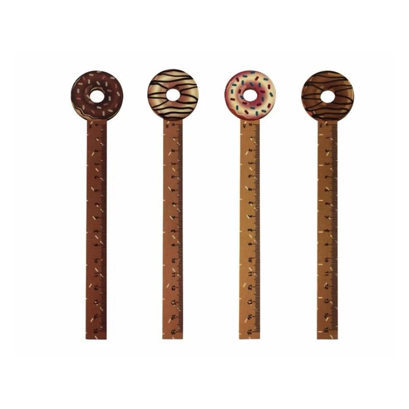 Doughnut Wooden Rulers - Set Of 4