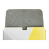 PU Leather Magnetic Folio - Yellow Grey