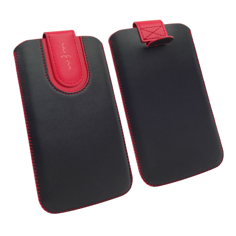 Universal Phone Pouch - Two Tone Black Red