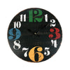 Round Multicoloured Numerals Wall Clock
