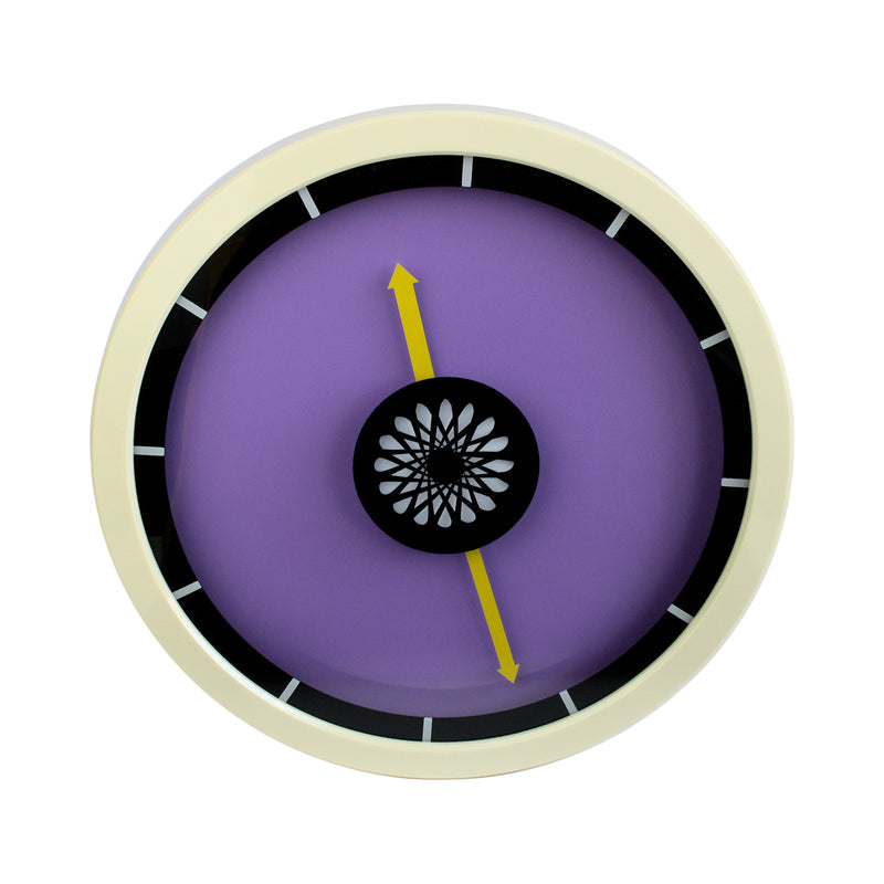 Colour Block Wall Clock - Purple