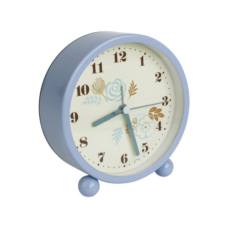 Floral Alarm Clock - Blue