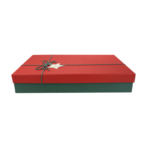 Textured Green Red Gift Box