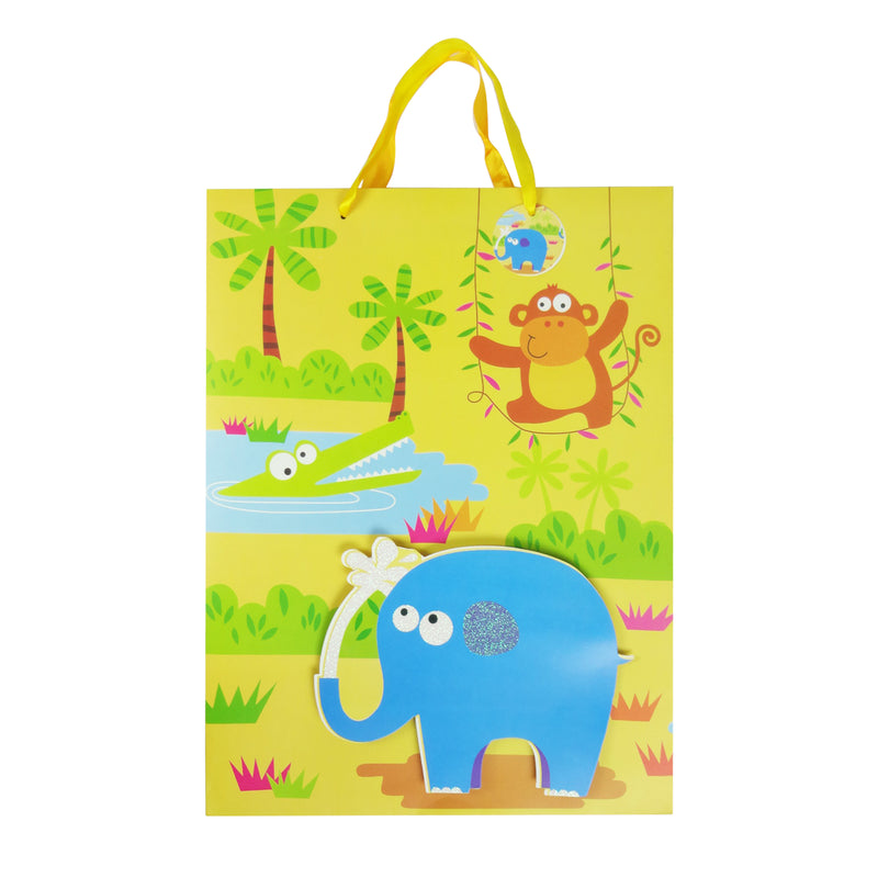 Multi Colored Animals Gift Bag - Set of 4