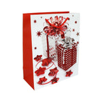 Glitter Christmas Presents Gift Bag - Set of 4