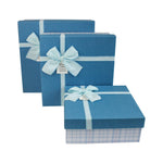 Blue Chequered Gift Box