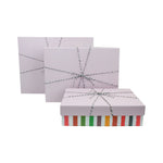 Pink Multicolored Stripes Gift Box