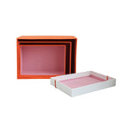 White Orange Gift Box - Set Of 3