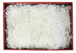 Textured Red Gift Box with Shredded Paper