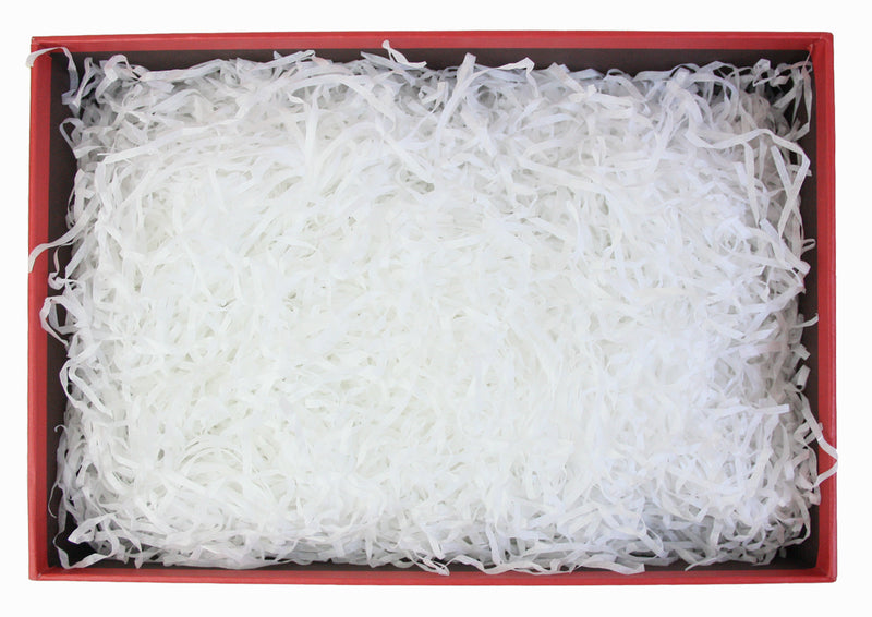 Red Cream Bow Gift Box with Shredded Paper