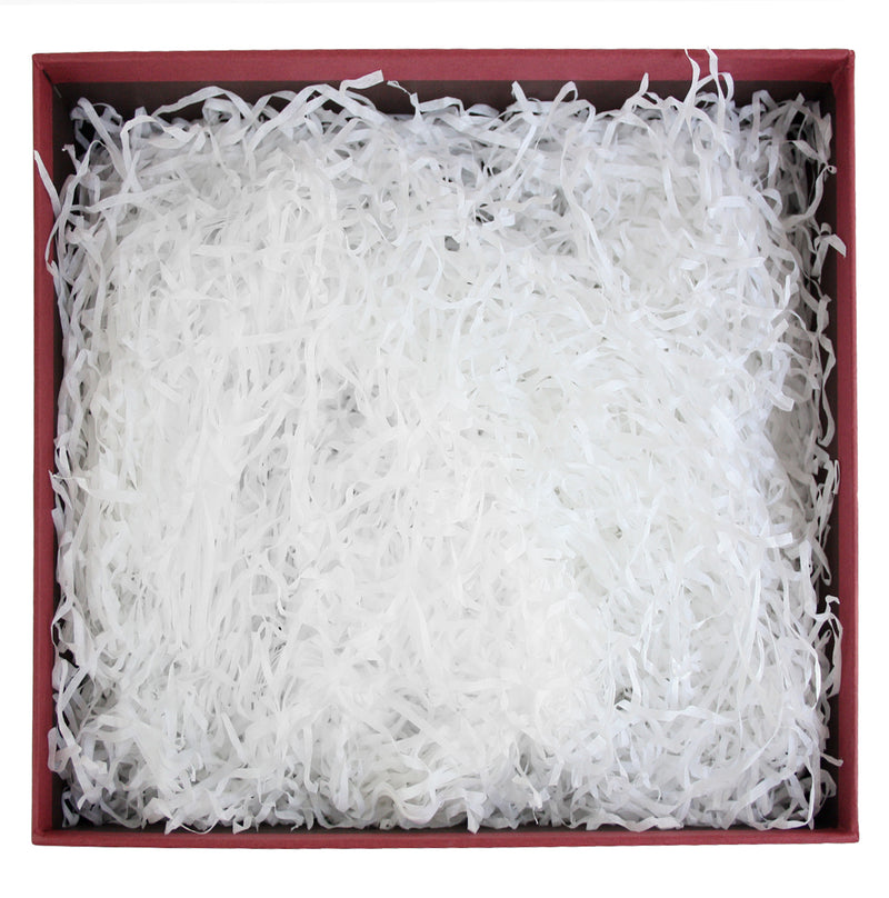 Burgundy Cream Gift Box with Bow & Shredded Paper