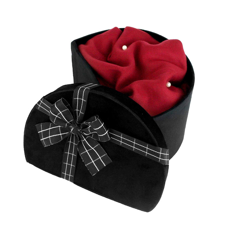 Black Velvet Semi-Circle Gift Box