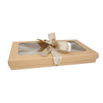 Pack of 12 Rectangle Brown Kraft Gift Boxes