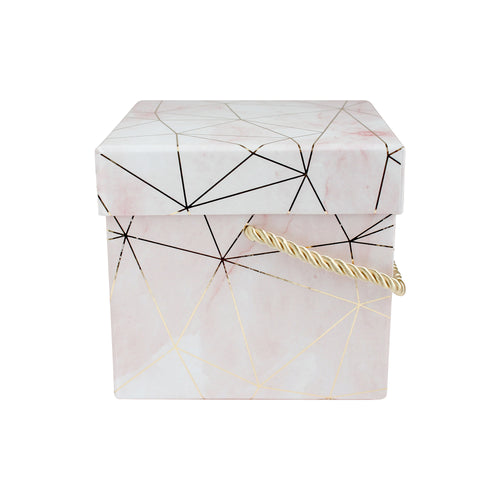 Pink Marble Print Gift Box - Set of 2