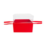 Red Transparent Top Gift Box - Set of 3