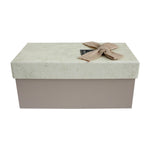 Brown Box with Textured Beige Lid Gift Box