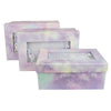 Pastel Pink Purple & Multicolored Balls Gift Box Set of 3 with Shredded Paper