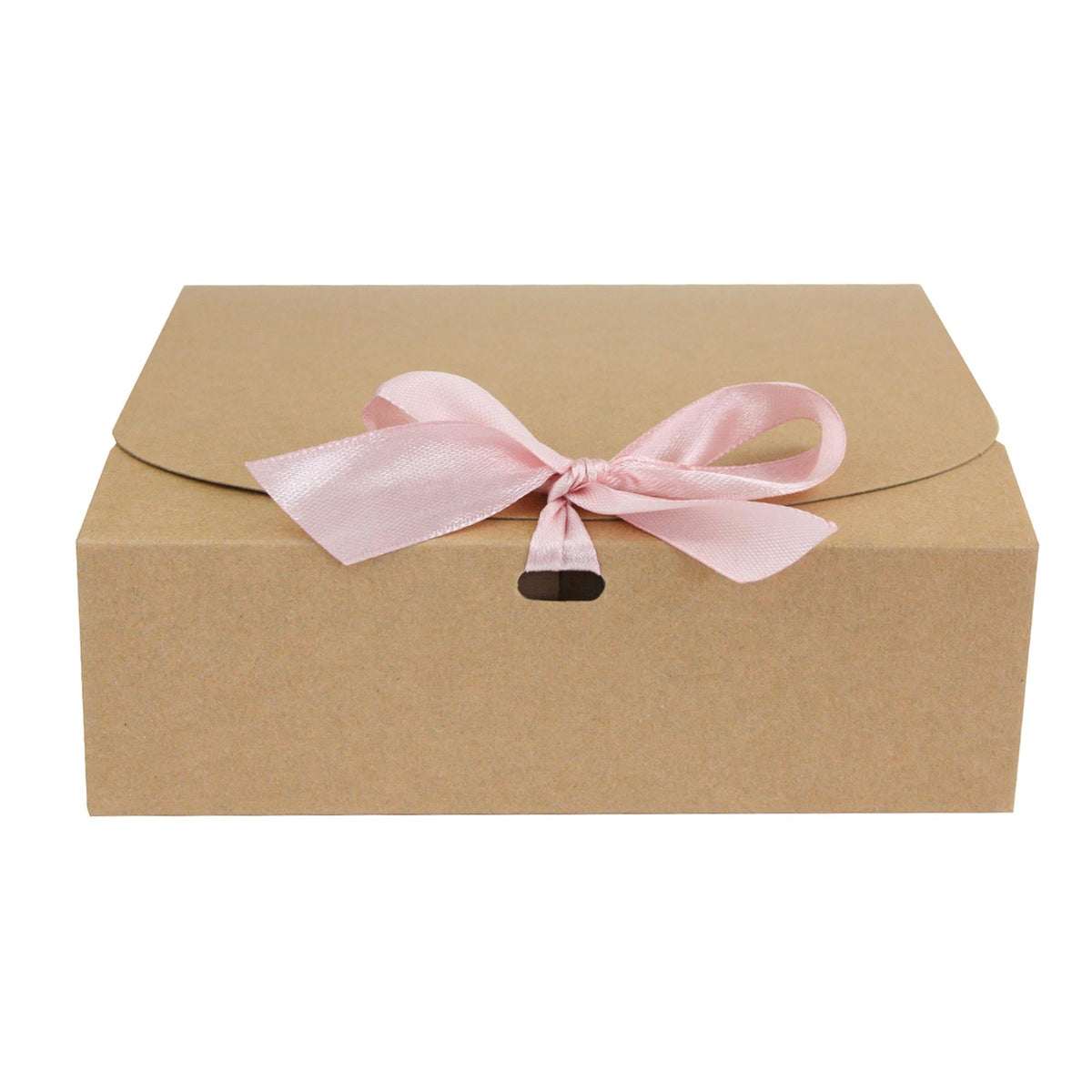 Square Brown Kraft Box with Shredded Paper
