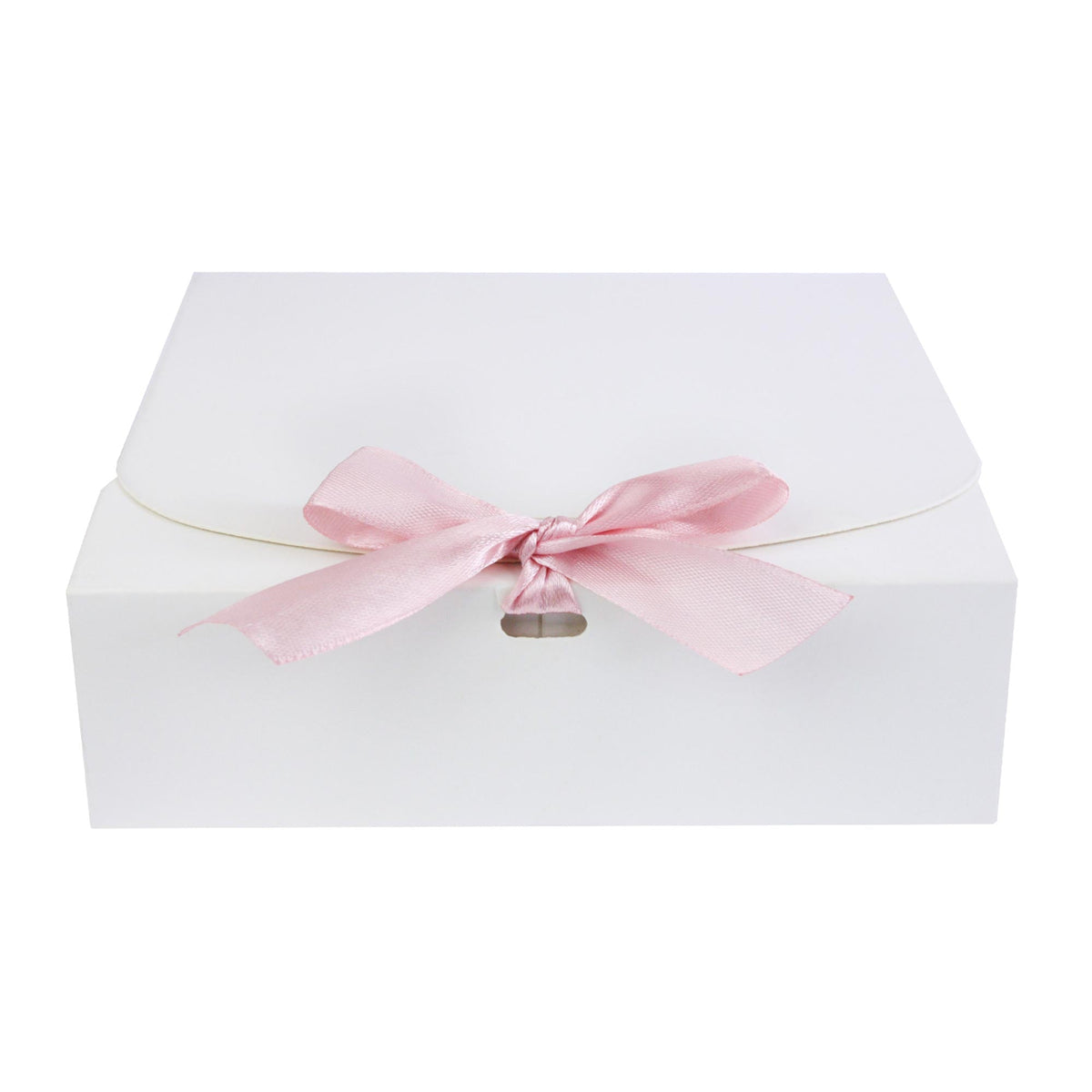 Square White Kraft Box with Shredded Paper