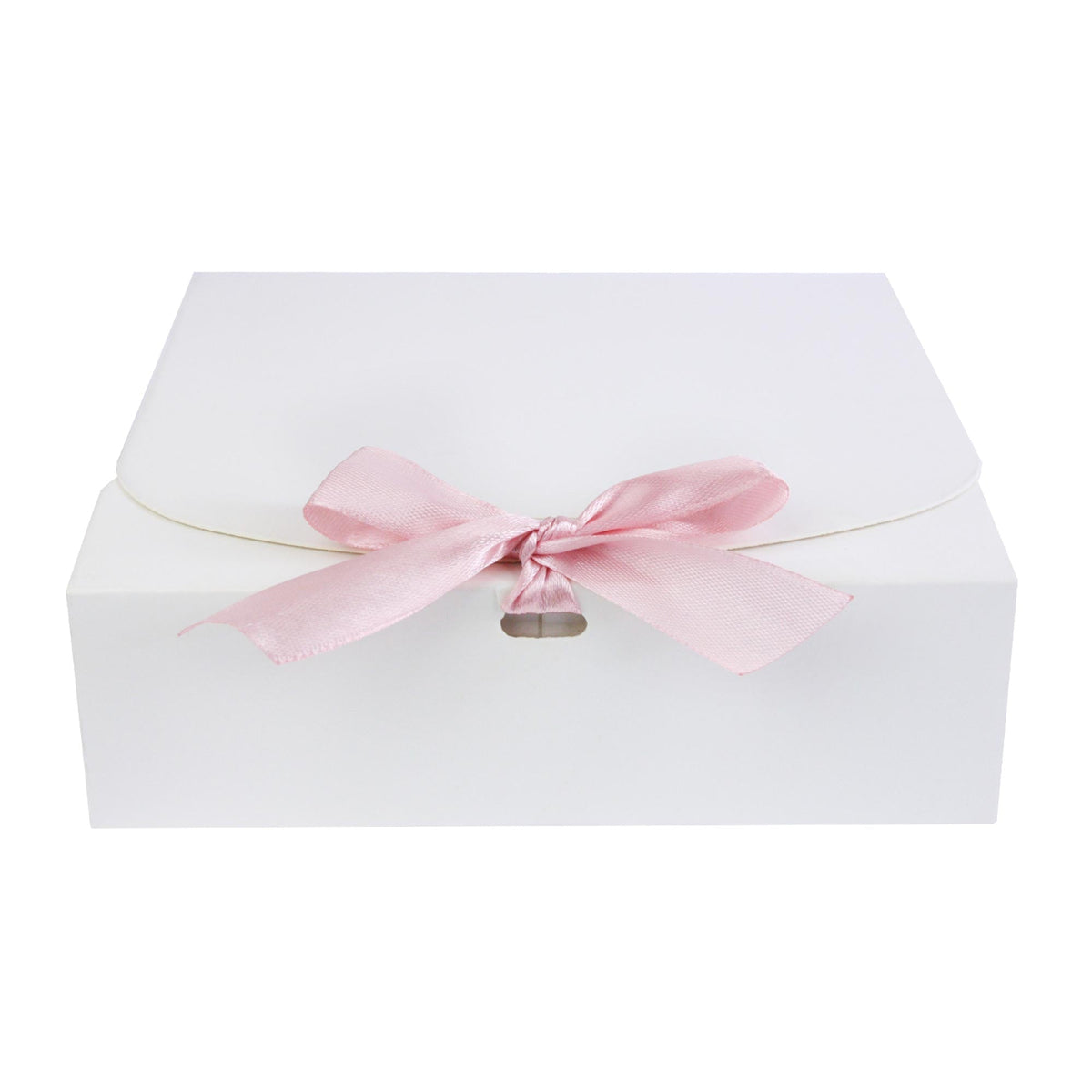Square White Kraft Box with Shredded Paper