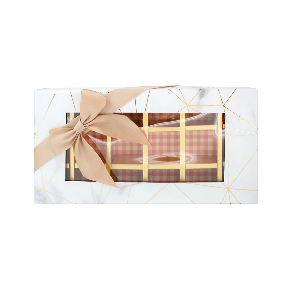 Chic geometric marble truffle gift box