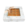 25 Compartment Marble Print Gift Box - White Pack of 3