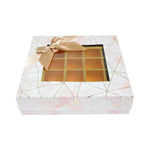 25 Compartment Marble Print Gift Box - Pink