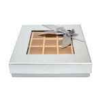 25 Compartment Metallic Gift Box - Silver Pack of 3