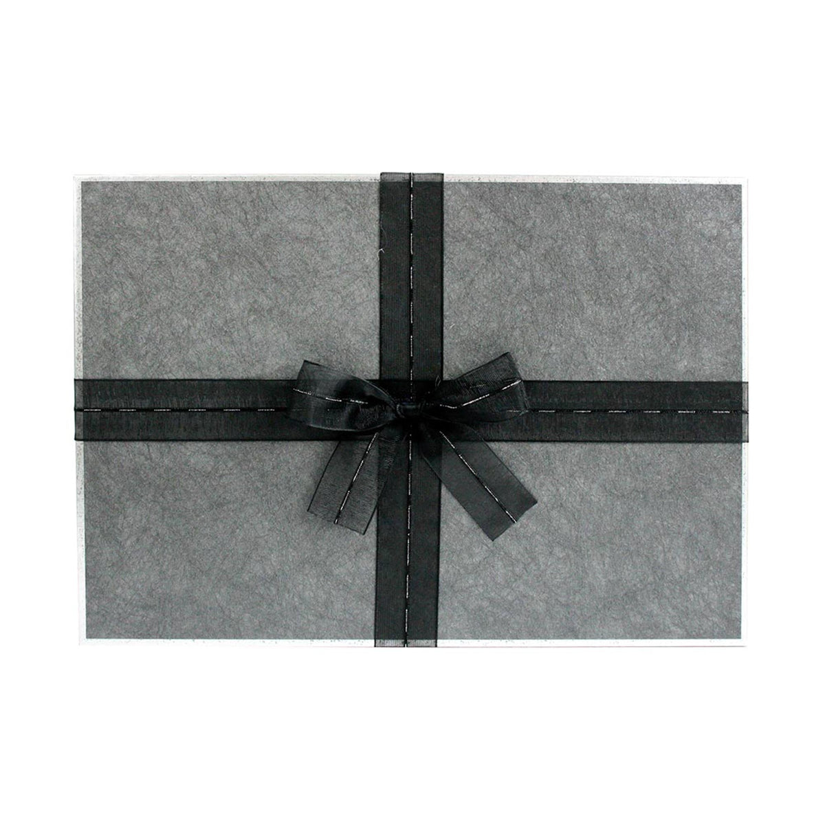 Single Dark Grey / Black Ribbon Gift Box