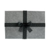Dark Grey with Black Fabric Ribbon Gift Box