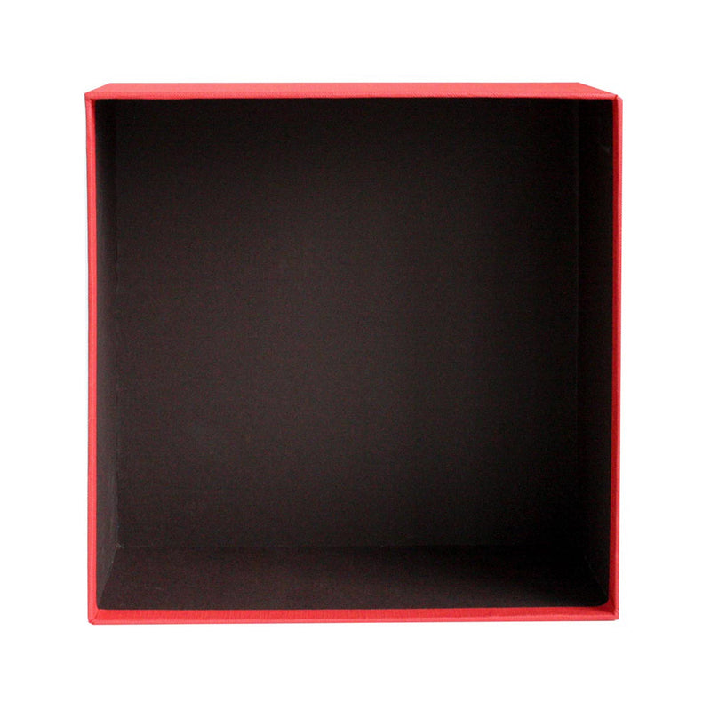 Textured Red Box with Red Satin Ribbon Set of 3 Gift Box