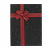 Textured Burgundy Box with Striped Ribbon Gift Box