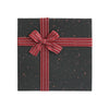 Textured Burgundy & Striped Ribbon Gift Box Set of 3 with Shredded Paper