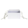 White Print with  Gold Satin Ribbon Handles Set of 3 Gift Box