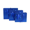 Dark Blue Metallic Gift Box - Set Of 3