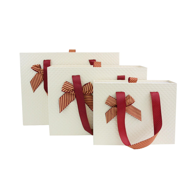 Cream Textured Gift Box - Set Of 3